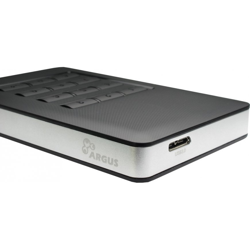 Inter-Tech GD-25LK01 HDD korpuss Alumīnijs, Melns 2.5" – 5