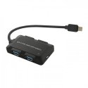 Qoltec 50502 interfeisa centrmezgls USB 3.2 Gen 1 (3.1 Gen 1) Type-C Melns Qoltec 50502 interfeisa centrmezgls USB 3.2 Gen 1 (3.1 Gen 1) Type-C Melns