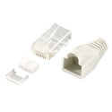 LogiLink MP0021 liitinjohto RJ45 Harmaa, Läpinäkyvä LogiLink MP0021 liitinjohto RJ45 Harmaa, Läpinäkyvä