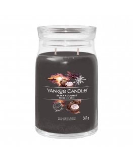 Yankee Candle Signature vahaküünal Silinder Kadakapuu, Kookospähkel Must 1 tk