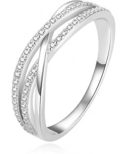 Beneto Charming silver ring with zircons AGG446L