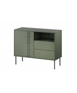 Cama 1D2S TRESSE komoda 100x40x75 matinės žalios spalvos
