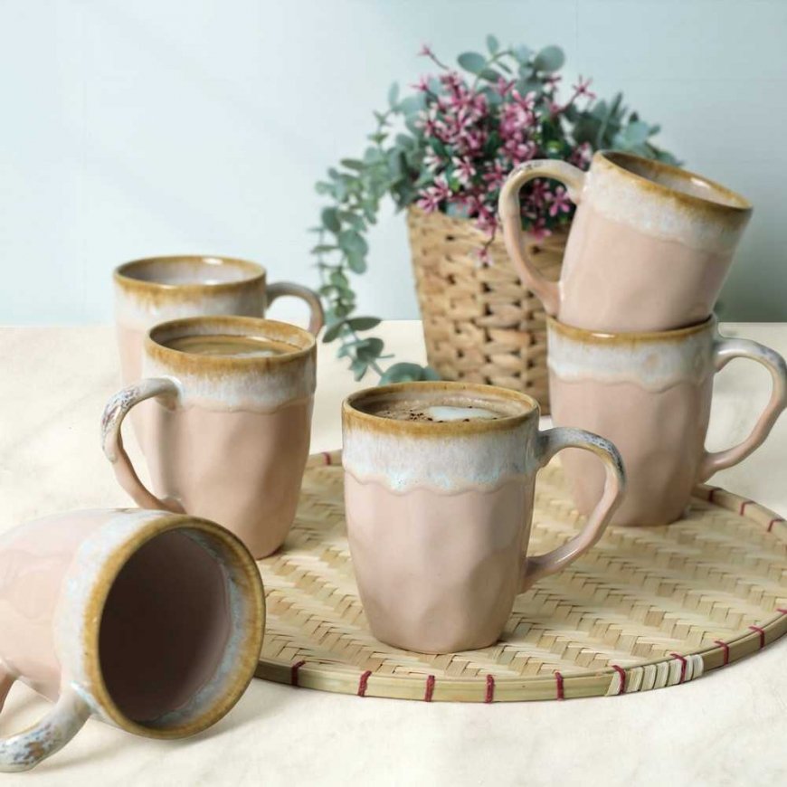 Hermia Mug Set (6 pieces) Shizen Q38 - Powder