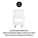 mophie Essentials Power Adapter Dual USB-C PD 50W EU White mophie Essentials Power Adapter Dual USB-C PD 50W EU White