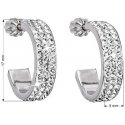 Evolution Group Silver earrings semicircles 31119.1 crystal