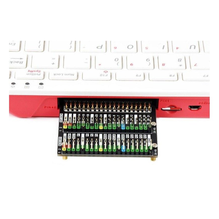 GPIO-sovitin, laajennus Raspberry Pi 400:lle, 2x40 nastaa, Waveshare 18995 – 3