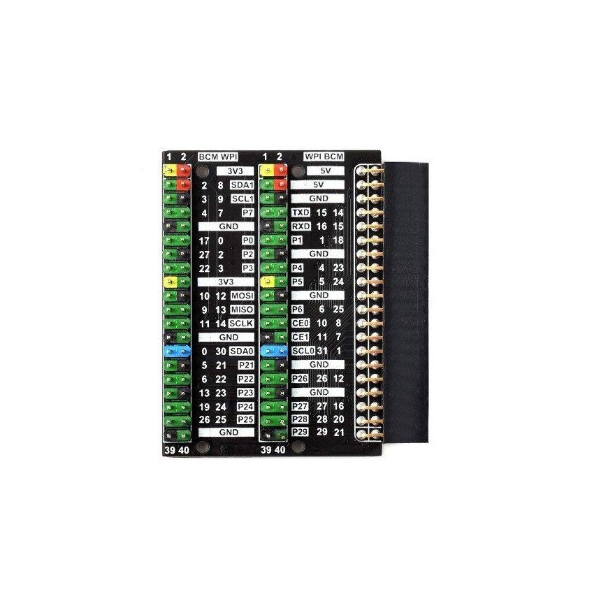 GPIO-sovitin, laajennus Raspberry Pi 400:lle, 2x40 nastaa, Waveshare 18995 – 4
