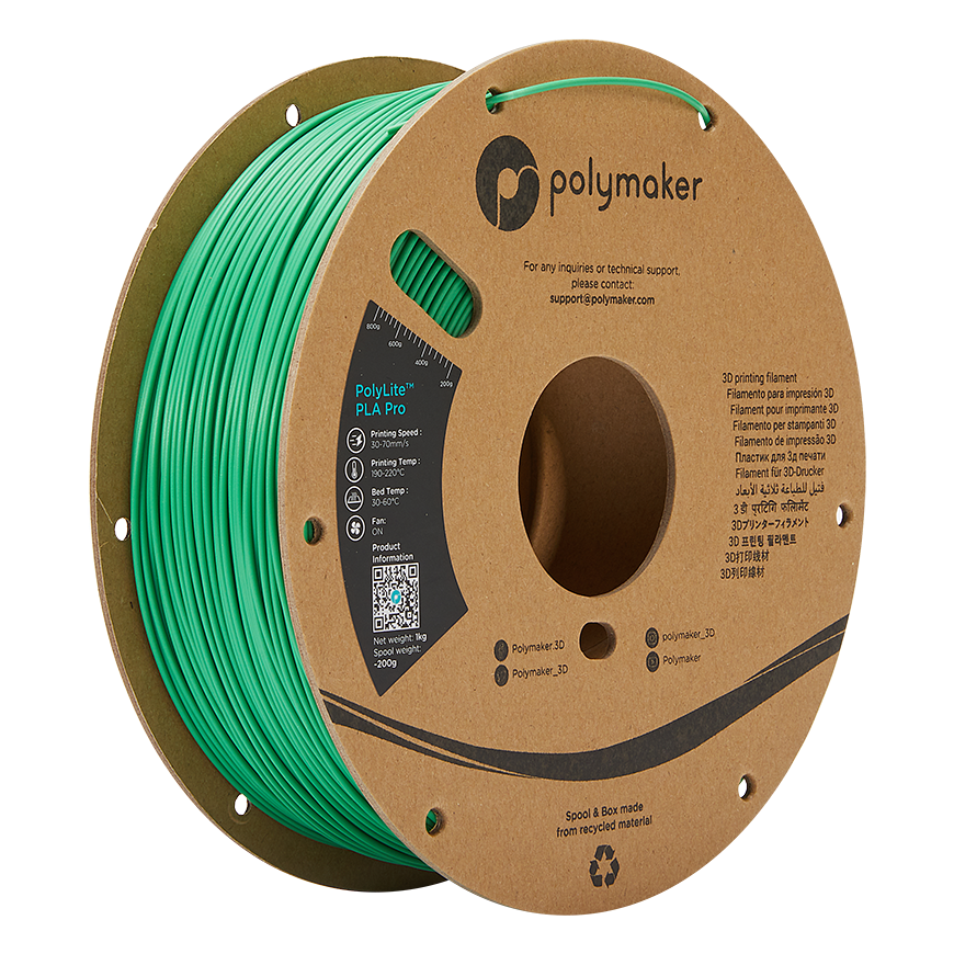 Polymaker PolyLite PLA PRO - 1kg - 1,75mm - Vihreä