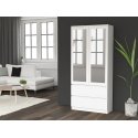 Topeshop SS-90 BIEL LUSTRO magamistoa garderoob ja kapp 5 riiulid 2 uks(ed) Valge