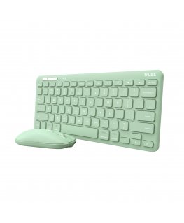 Trust Lyra keyboard Mouse included Office RF Wireless + Bluetooth QWERTY US English Green