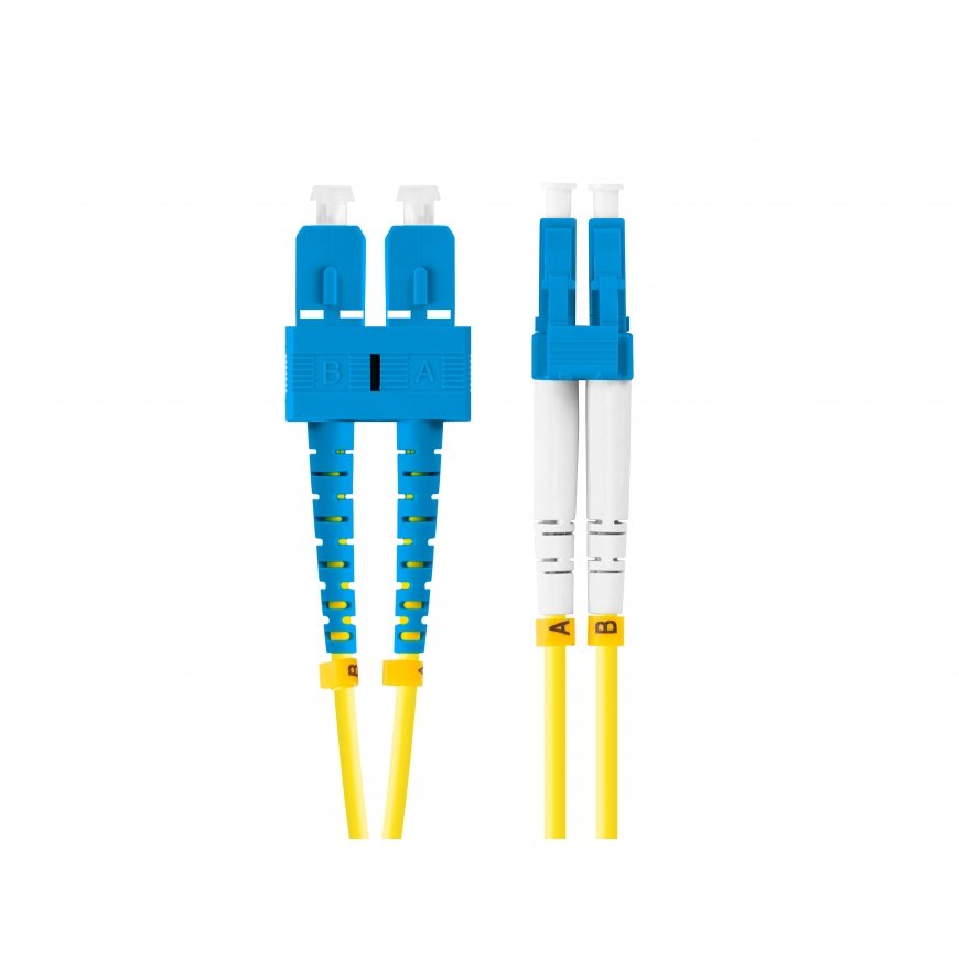 Lanberg FO-SULU-SD11-0010-YE „InfiniBand“ arba pluoštinis optinis kabelis 1 m SC LC Geltona