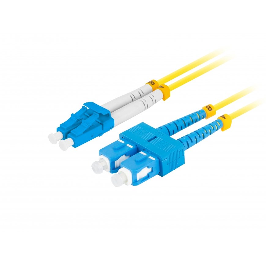 Lanberg FO-SULU-SD11-0010-YE InfiniBand- ja kuituoptiikkakaapeli 1 m SC LC Keltainen – 2