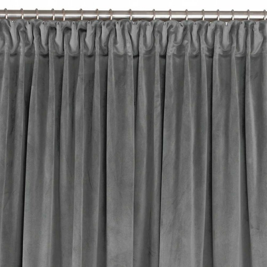 Homede Curtain color graphite style classic transparent tape 7.5 cm velvet 400x245