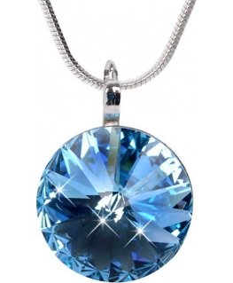 Levien Elegant necklace Rivoli Aquamarine