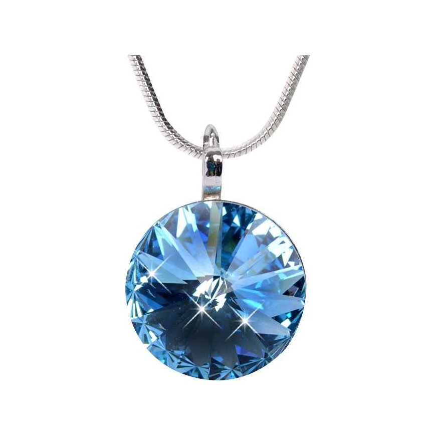 Levien Elegant necklace Rivoli Aquamarine