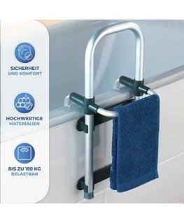 Maximex SECURA bathroom grab bar, aluminum