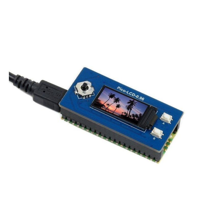 IPS LCD display 0.96" 160x80px, SPI, 65K RGB, for Raspberry Pi Pico, Waveshare 19653 – 3