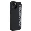 Karl Lagerfeld 3D Rubber Glitter Logo Apple iPhone 15 kotelo musta