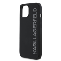 Karl Lagerfeld 3D Rubber Glitter Logo Apple iPhone 15 dėklas telefonui juodos spalvos