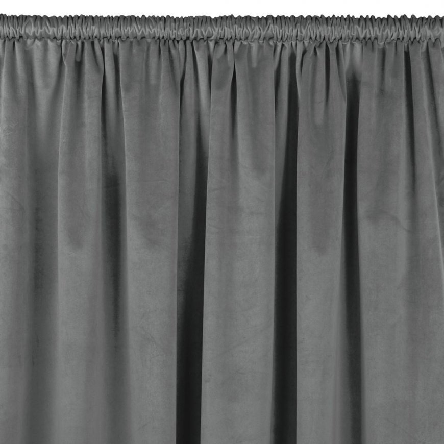 Homede Curtains VELVET TUNNEL CHARCOAL 135