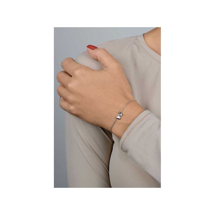 Brilio Silver Minimalistinė sidabrinė apyrankė su lankeliu BRC188W – 3