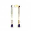Benetos exclusive gold-plated dangling earrings with zircons AGUP3300F-GOLD Benetos exclusive gold-plated dangling earrings with zircons AGUP3300F-GOLD