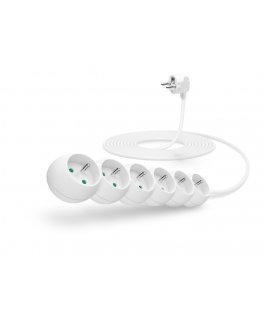 Connect IT CI-1312 jatkojohto 5 m 6 AC-pistorasia(a) Sisätila Valkoinen