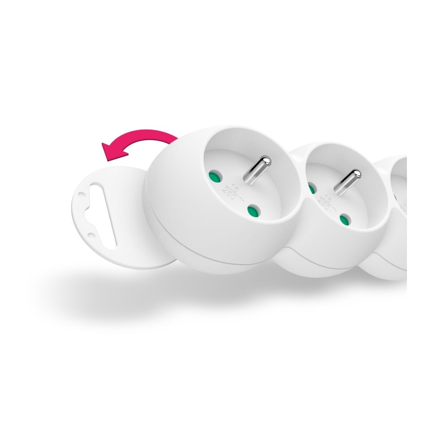 Connect IT CI-1312 pikendusjuhe 5 m 6 vahelduvvoolu kontakt Hoonesisene Valge – 3