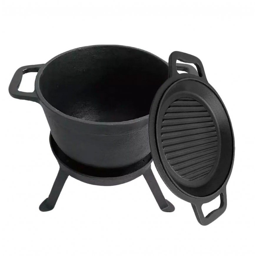 King Hoff VALURAUTAINEN METSÄSTYSKUPPI 5,0L GRILLIPANJALLA 2 IN 1 KINGHOFF KH-1732