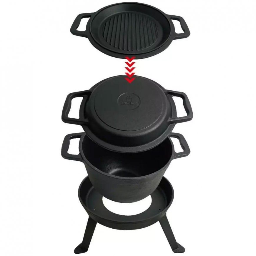 King Hoff VALURAUTAINEN METSÄSTYSKUPPI 5,0L GRILLIPANJALLA 2 IN 1 KINGHOFF KH-1732 – 2