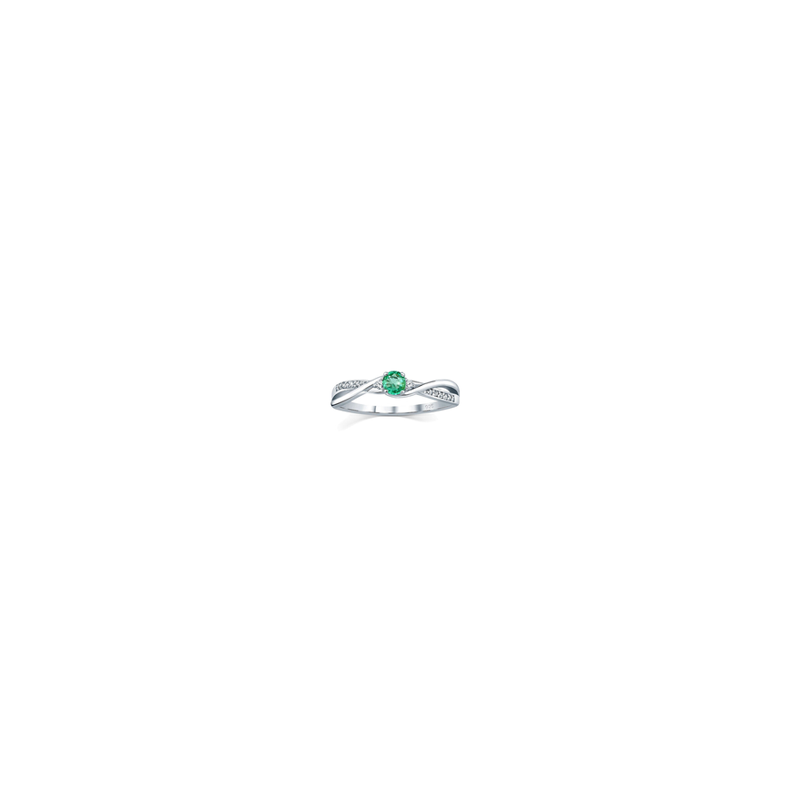 Silvego Silver ring with real natural emerald JJJR1100ER
