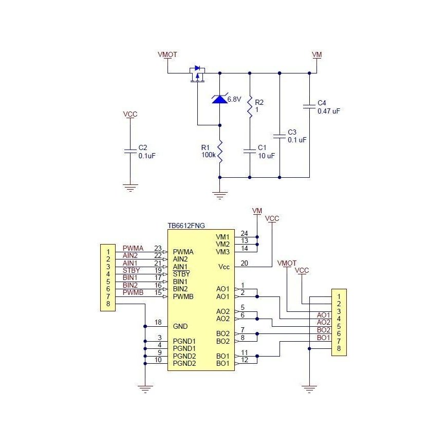 TB6612FNG, dual-channel motor controller 13.5V/1A, Pololu 713 – 5