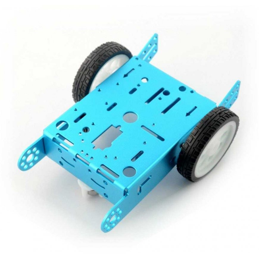Oem Mėlyna, metalinė važiuoklė 2WD 2 ratai su DC varikliu