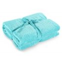DecoKing Blanket HENRY color turquoise embossed jacquard style modern 170x210
