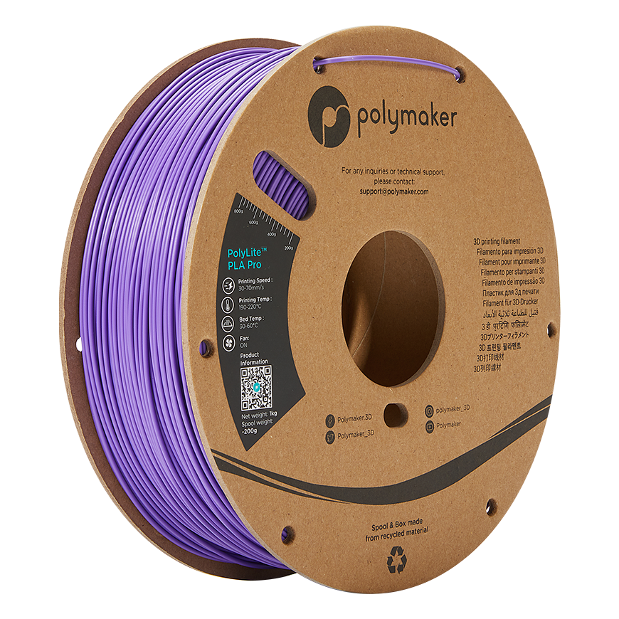 Polymaker PolyLite PLA PRO - 1kg - 1,75mm - Purppura
