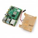 Oem Raspberry Pi 4B aluminum radiator with two fans - gold box Oem Raspberry Pi 4B aluminum radiator with two fans - gold box