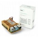 Oem Raspberry Pi 4B aliumininis radiatorius su dviem ventiliatoriais - dėžutė auksinės spalvos Oem Raspberry Pi 4B aliumininis radiatorius su dviem ventiliatoriais - dėžutė auksinės spalvos