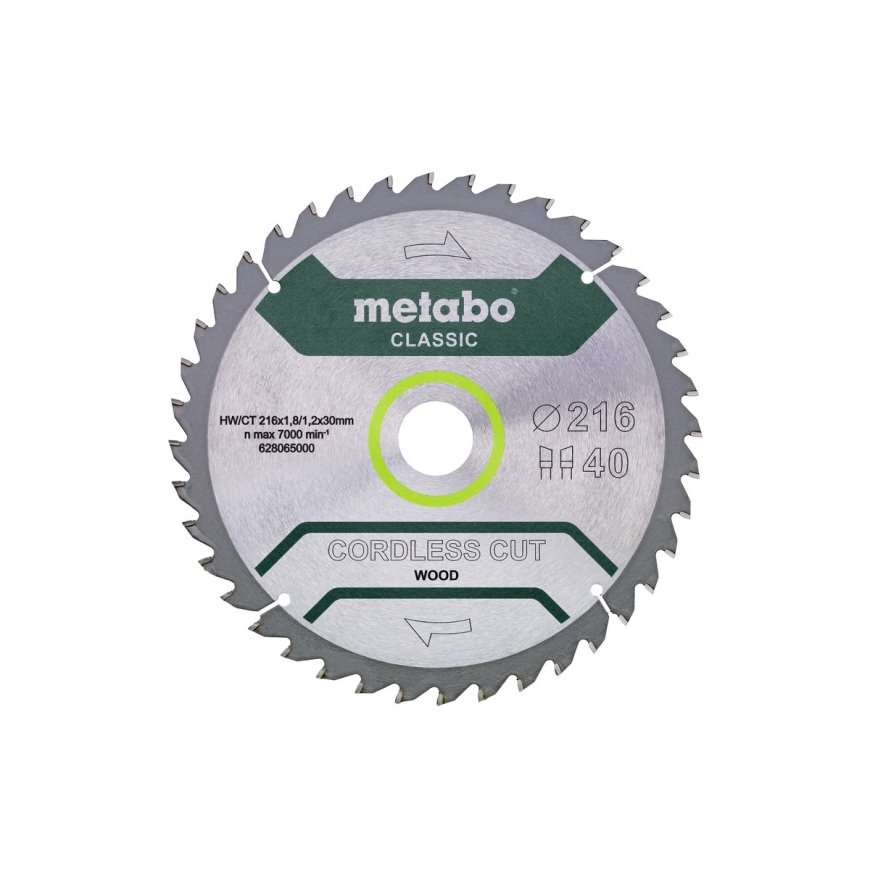 Metabo 628065000 ümmargune saetera 21,6 cm 1 tk