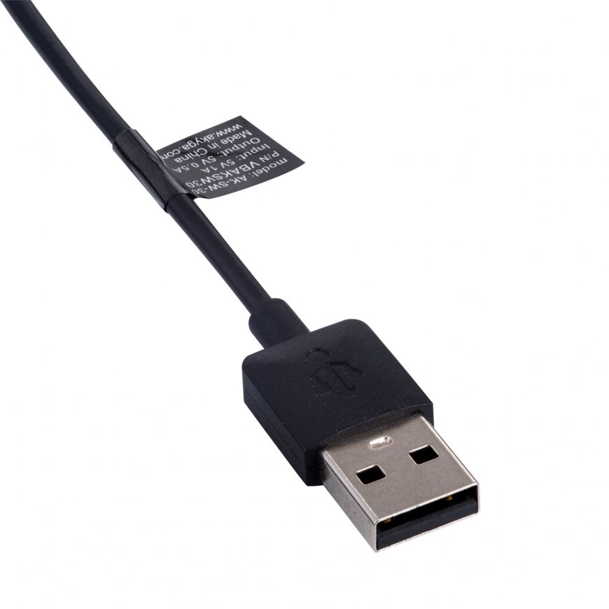 Akyga AK-SW-30 PDA/mobīlo telefonu lādētājs Viedais rokas pulkstens Smartwatch Melns USB Iekštelpas – 3