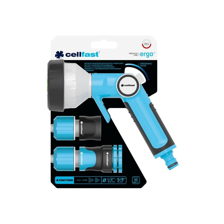CELLFAST Ergo Multifunctional water sprinkler Black, Blue, White – 2