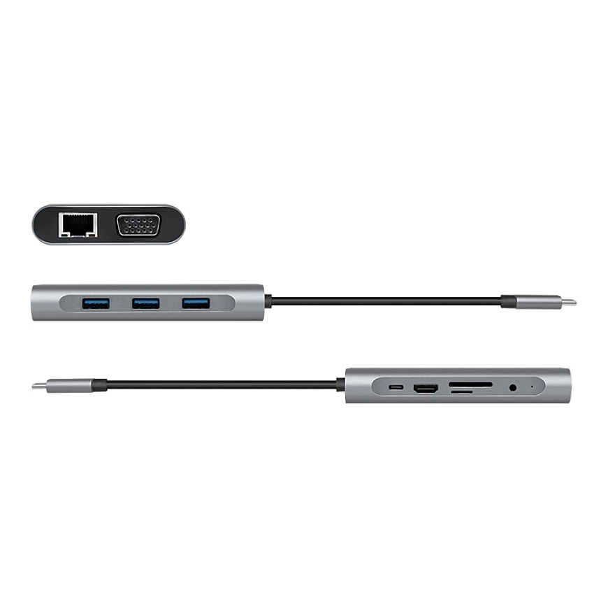 LogiLink UA0383 док-станция для ноутбука Проводная USB 3.2 Gen 1 (3.1 Gen 1) Type-C Серебристый – 4