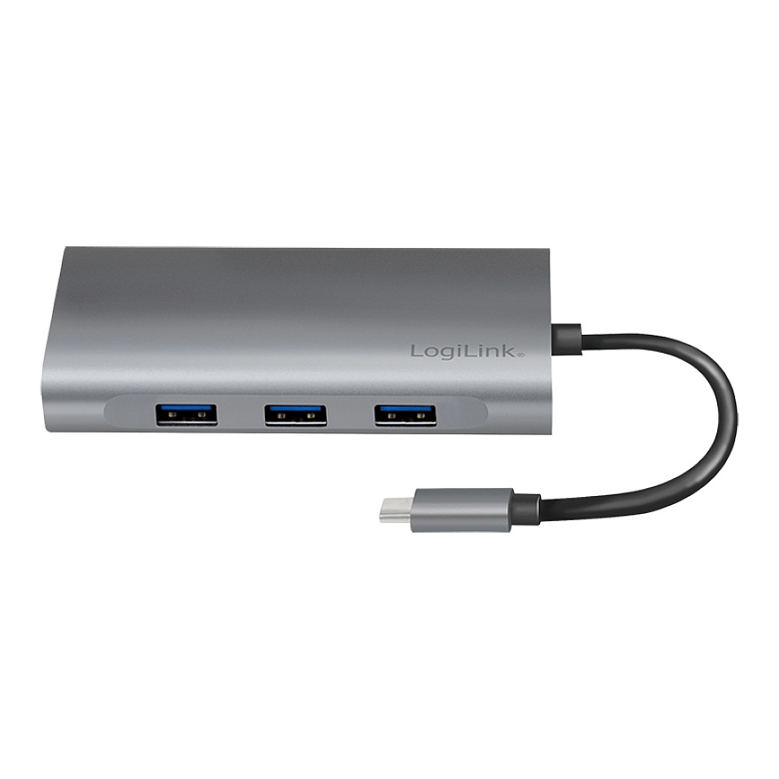 LogiLink UA0383 laptop dock/port replicator Wired USB 3.2 Gen 1 (3.1 Gen 1) Type-C Silver – 5