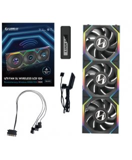 Lian Li UNI FAN SL Wireless LCD 120 Корпус компьютера Вентилятор 12 cm Черный 3 шт