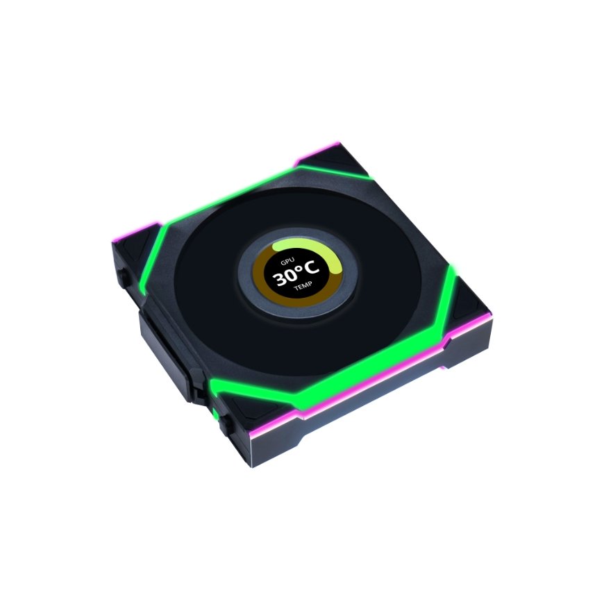 Lian Li UNI FAN SL Wireless LCD 120 Tietokonekotelo Tuuletin 12 cm musta 3 kpl – 2
