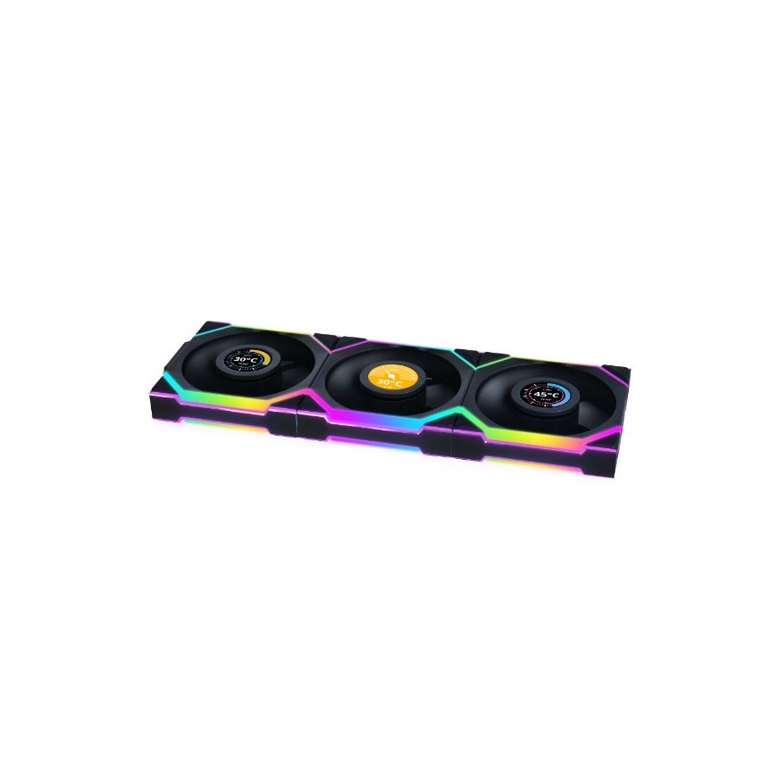 Lian Li UNI FAN SL Wireless LCD 120 Datora korpusam Ventilators 12 cm Melns 3 pcs – 3