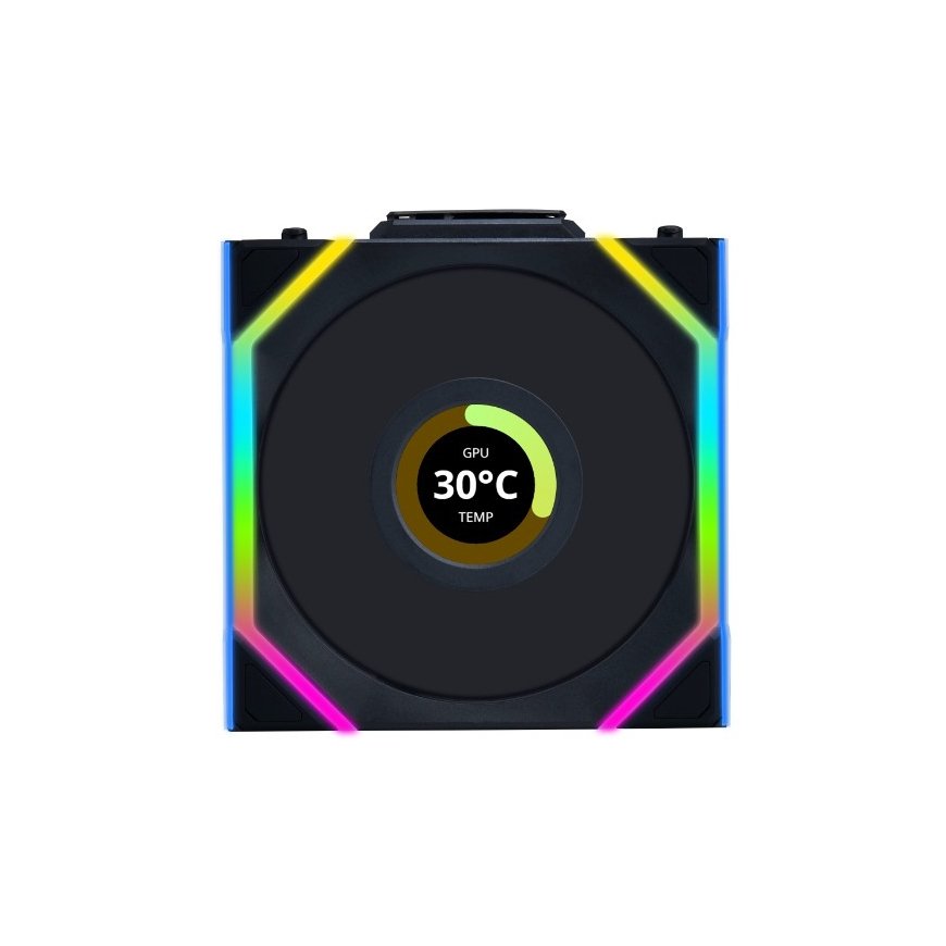 Lian Li UNI FAN SL Wireless LCD 120 Tietokonekotelo Tuuletin 12 cm musta 3 kpl – 4