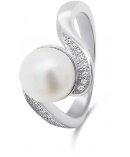 Brilio Silver Brilio Silver Charming silver ring with real pearl RI061W