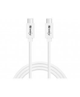 Sandberg 136-53 USB-kaapeli USB 3.2 Gen 2 (3.1 Gen 2) 1 m USB C Valkoinen