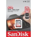 SanDisk Ultra 32 GB SDHC UHS-I Klases 10 SanDisk Ultra 32 GB SDHC UHS-I Klases 10
