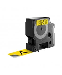 DYMO D1 Standard - Black on Yellow - 24mm